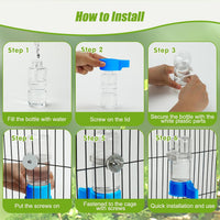 2 Pack Automatic Bird Cage Water Dispenser - Blue / 1PCS Water Dispenser - image 4