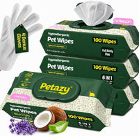 Pet Wipes for Dogs & Cats, Paws, Ears & Butt Cleaning - Lavender / 400