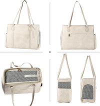 Stylish Dog Purse Carrier - Beige - image 3