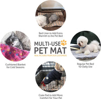 Mora Pets Cat Bed Ultra Soft Dog Crate Pad Star Print 14 x 17.5 inch - 24-Inch / Brown - image 4