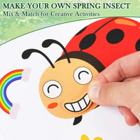 30 Unicorn Make-a-Face Sticker Sheets for Kids – Fun for Kids & Family - Spring Insect - image 3