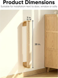 FUKUMARU Cat Wall Scratcher, 60" Tall Kitten Scratching Post – Essentials for Cats - 28 inch - image 4