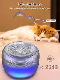 SIBAYS 3.5L Cat Water Fountain - Transparent Black - image 4