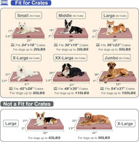 Outdoor Waterproof Orthopedic Dog Bed for Large Dogs – Essentials for Dogs - Pink / 41.0"L x 27.0"W x 3.5"Th - image 2