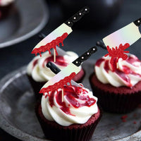Rsstarxi 24 Have a Killer Birthday glitter horror cupcake toppers - view 34