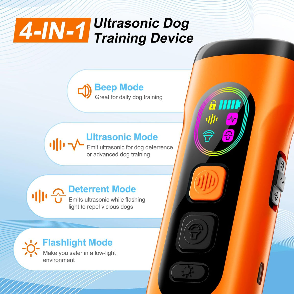 Dog Bark Deterrent Devices Anti Barking Device for Dogs Ultrasonic - Orange / 1 Pack - image 2
