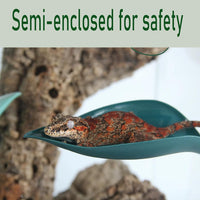 3pcs Crested Gecko Hide，Wall Climbing Gecko Toy，Reptile Leaf，Crested - Grass Green - image 4