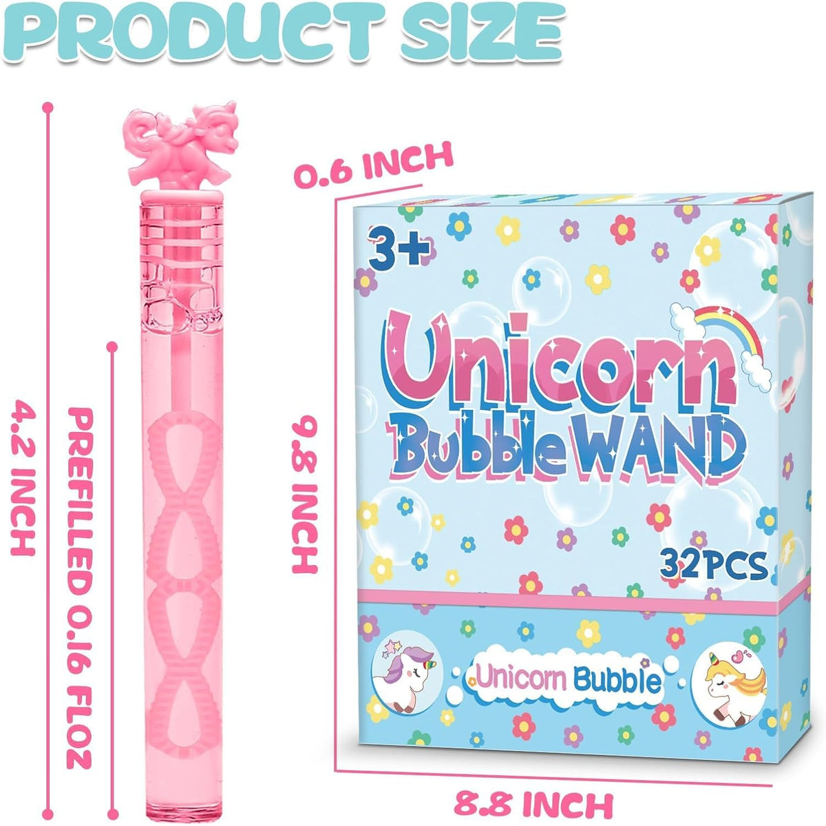 Unicorn Mini Bubble Wand with Gift Box - bubble set - image 2
