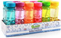 novelinks 24 pack of 4 oz bubble bottles with wands in six bright colors
