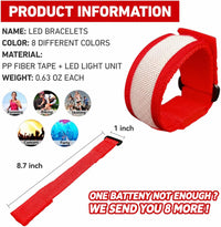 KIRALUMI 8 Pack LED Light Up Bracelets, 3 Modes - Multicolor - 8 PCS - image 2