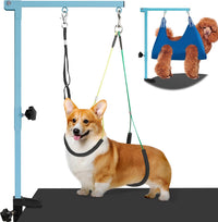 Dog Grooming Arm 35" with Hammock - Blue