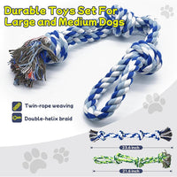 Rocfish [4 Pack] Dog Rope Toys for Aggressive Chewers - Multicolour / 5 Pack - Dog Rope - image 2