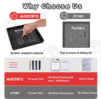 AUSIIBTO red and black Farkle dice tray and storage case with pearl dice - view 8