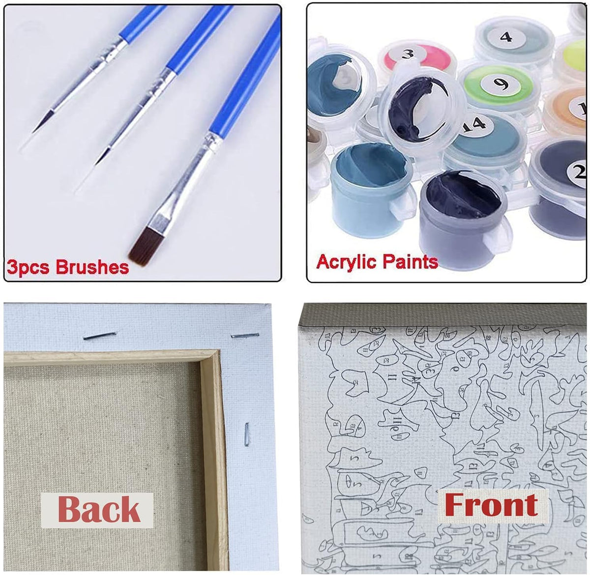 Paint by Numbers DIY Acrylic Painting Kit for Kids & Adults Beginner - Colorful Horse Head Framed - image 3