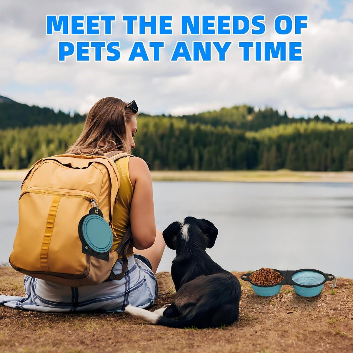 Collapsible Dog Bowls, Small Portable Travel Dog Bowls – Essentials for Dogs - Dark Green - image 2
