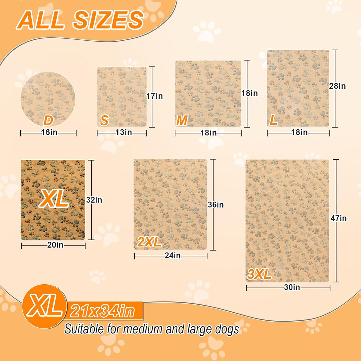 Large Dog Heating Pad 36x24 in with Normally Open Function – Essentials for Dogs - Yellow / 32 x 20 in - image 2