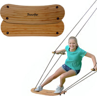 Swurfer Stand Up TreeSkate Outdoor Swing - Bamboo-limited Edition