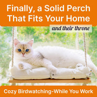 Cat Window Perch with Industrial-Grade Suction Cups - Beige / Medium - image 2