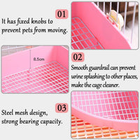 Large Rabbit Litter Box Bunny Corner Toilet Box Potty Trainer Bigger - Blue - image 3