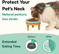 Slow Feeder Bowl for Cats and Small Dogs - Green / 6.3''W x 5''H - image 2