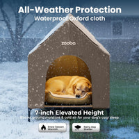 Zooba Large Dog House Outdoor - Brown / X-Large: 48 inch - image 2