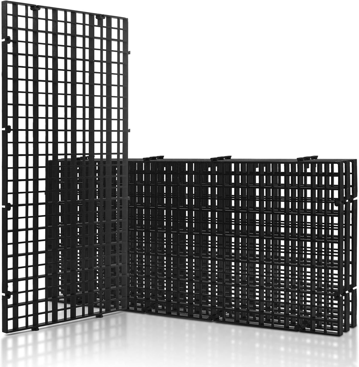 LINLAN 4 Pieces 11.8x11.8in Aquarium Grid Plastic - S 4pcs