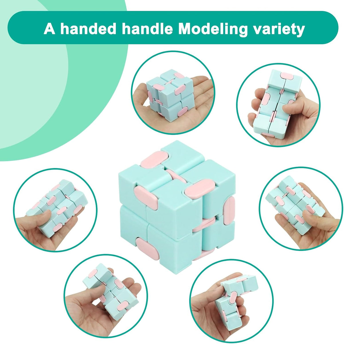 InfinityCube Fidget Toys for Kids and Adults - 4 Pack Macarons / 4 - image 2