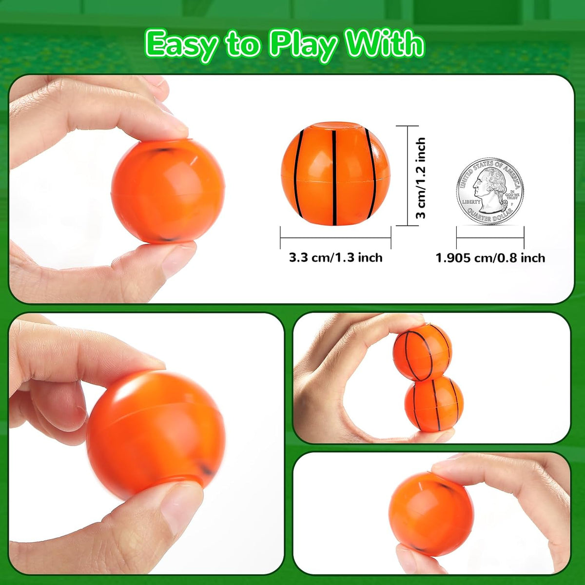 SCIONE 36 Pack Football Fidget Spinner Football Party Favors for Kids – Fun for Kids & Family - Basketball - image 2
