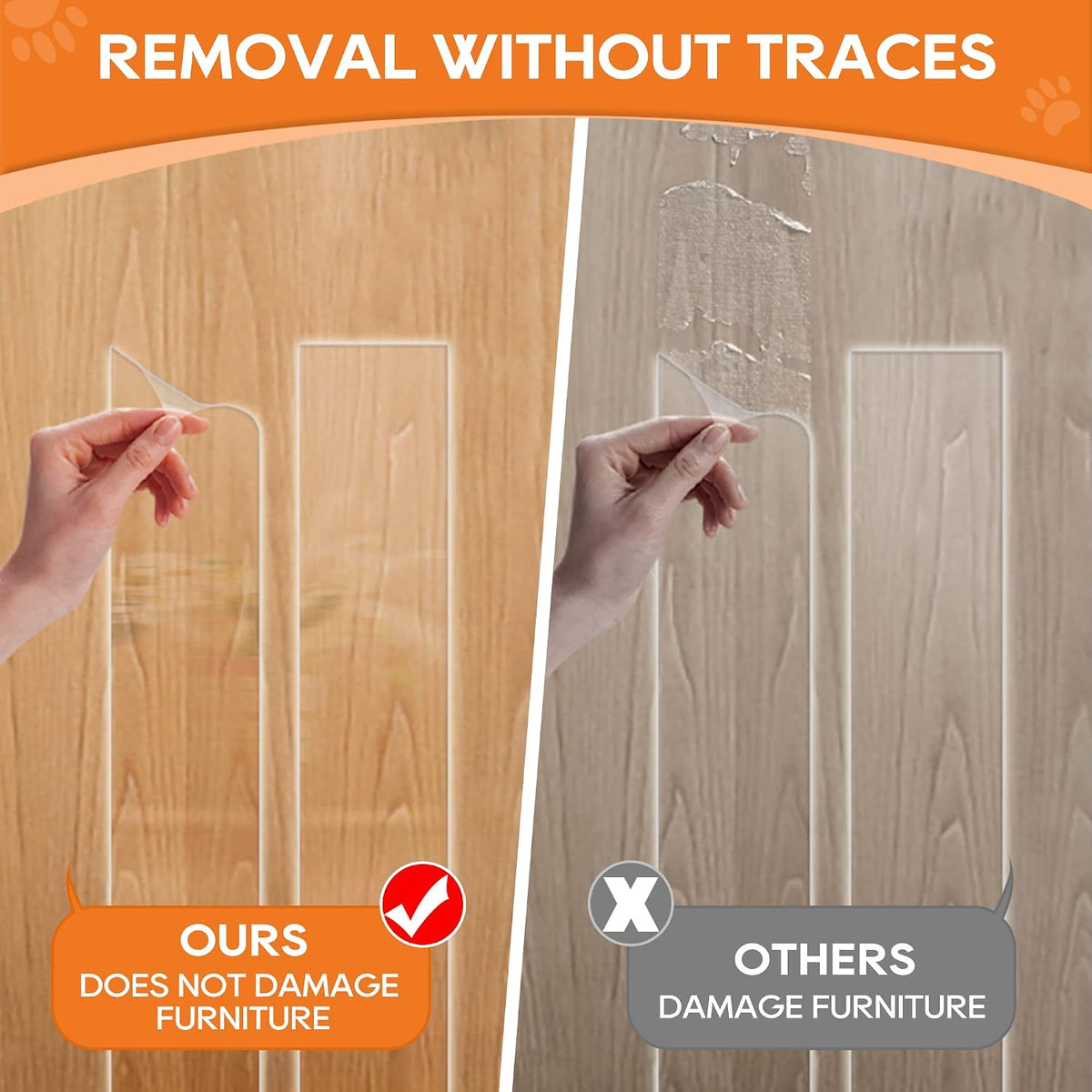 Clear Door Protector from Dog Scratching 4in x 16.4ft – Essentials for Dogs - 3.3ftX4in - image 4