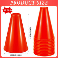 Woanger white plastic cheer megaphones, 12 pack - view 12