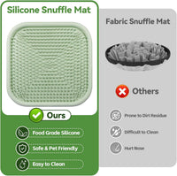 Silicone Snuffle Mat for Dogs 23.6"x 15.7" Large Slow Feeder Mat - Green:23.6"x23.6" - image 4
