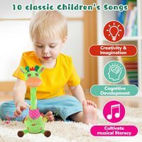 MIAODAM Dancing Talking Giraffe Toys - Green Giraffe - image 3