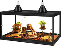 PROLEE 82 Gallon Bearded Dragon Tank - Black / 35 Gallon (32x15.5x15.5 Inch)