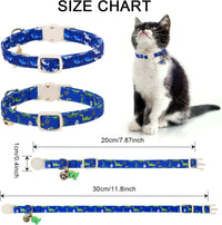 Halloween Cat Collar-2Pack Autumn Pumpkin Kitten Collars-Funny - Sharks&Dino Eggs - image 4