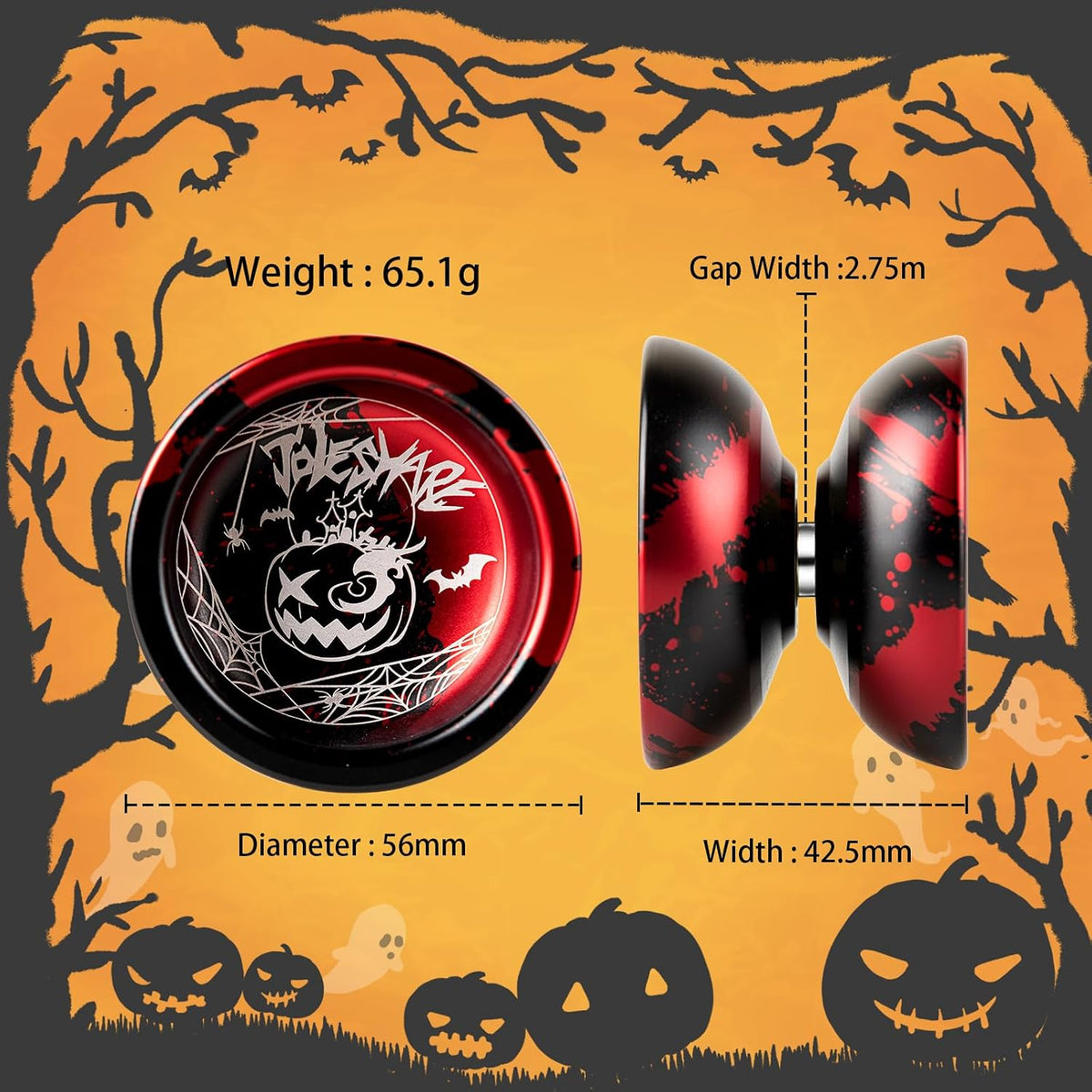 LESHARE X2 Dual-Mode Yoyo for Advanced Players & Teens Beginners – Fun for Kids & Family - Red Black - image 2