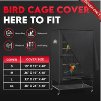 Bird Cage Cover - 600D Bird Cage Covers for Night Heavy Duty & Waterproof, Fade-Resistant Pet Bird - 33 x 23 x 40 Inch - image 3