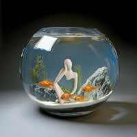 Minimalist Thinker Statue, Fish Tank Decor - Left Thinking - image 2