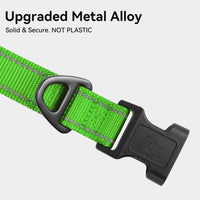 Joytale Reflective Dog Collar, Adjustable Neoprene Padded - Large (Pack of 1) / Green - image 3