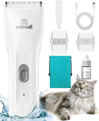 oneisall Pet Clippers for Cat Matted Hair - White / Standard