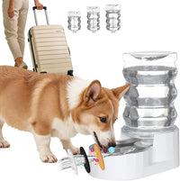 RIZZARI 8L Elevated Dog Water Dispenser: Gravity Waterer for Large - White / 6.5L