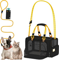 Expandable Pet Carrier for Small Cats & Dogs - 18.0"L x 11.0"W x 11.0"H / Black Warrior