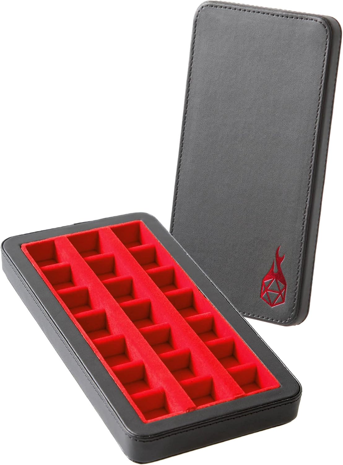 Forged Dice Co. Reliquary blue metal divided dice case with 21 felt-lined chambers and magnetic lid - view 4