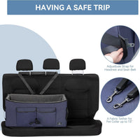 A 4 Pet Dog Car Seats for Small Dogs, Under 25 lbs - Dark Blue / Large - image 4