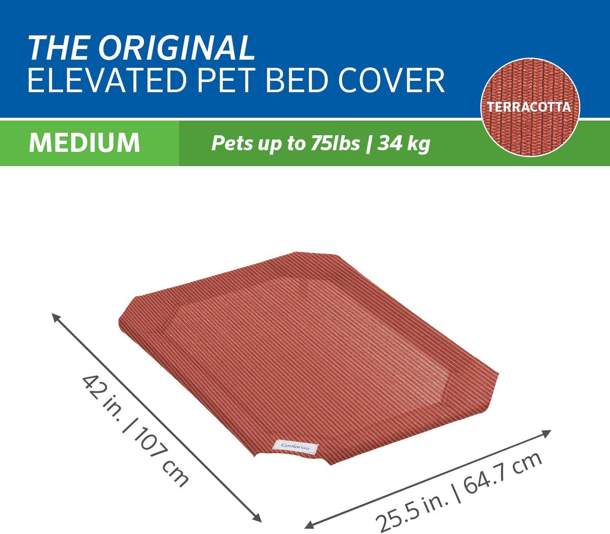 Original Pet Bed Replacement Cover - Medium / Terracotta - image 3