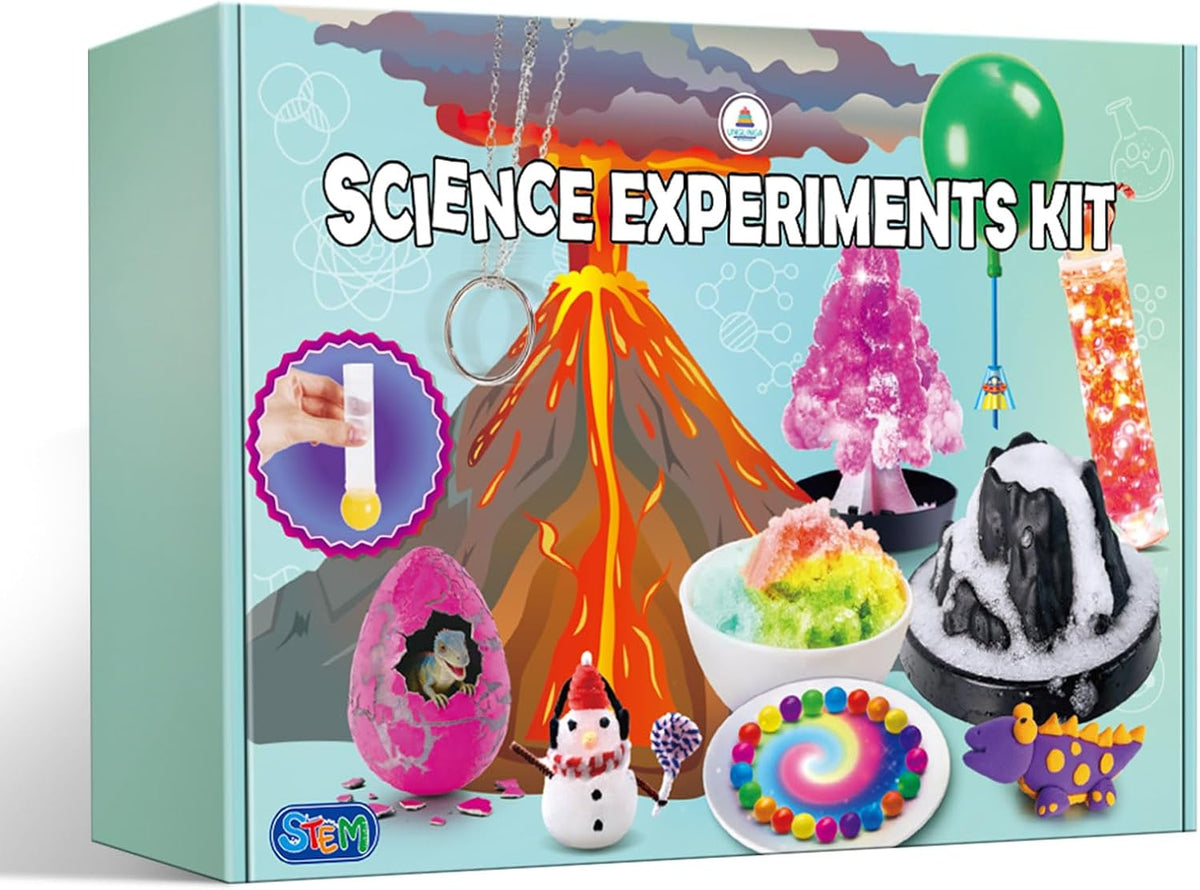 UNGLINGA 40+ Experiments Science Kit for Kids Chemistry Set STEM Toy – Fun for Kids & Family - 50+ experiments kit