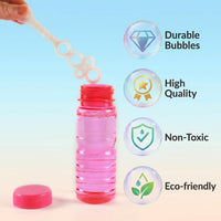 novelinks 24 pack of 4 oz bubble bottles with wands in six bright colors - view 5