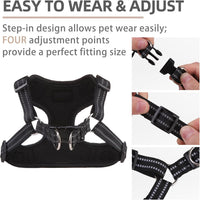 PUPTECK Dog Harness and Leash Set Small Sized - S (13-17lbs, Chest 15"-18") / #1 LightPink(Breathable Mesh) - image 3