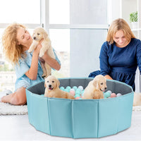 Dog Ball Pit Foldable 39.37 inches in Diameter, No Ball Included - Blue / Small - image 2