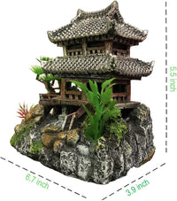 SLOCME Resin Castle Decorations, Multicolor Aquarium Sculpture - image 3
