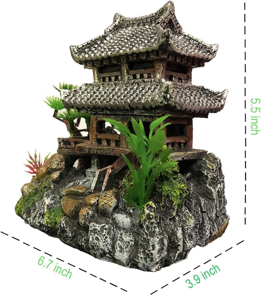 SLOCME Resin Castle Decorations, Multicolor Aquarium Sculpture - image 3